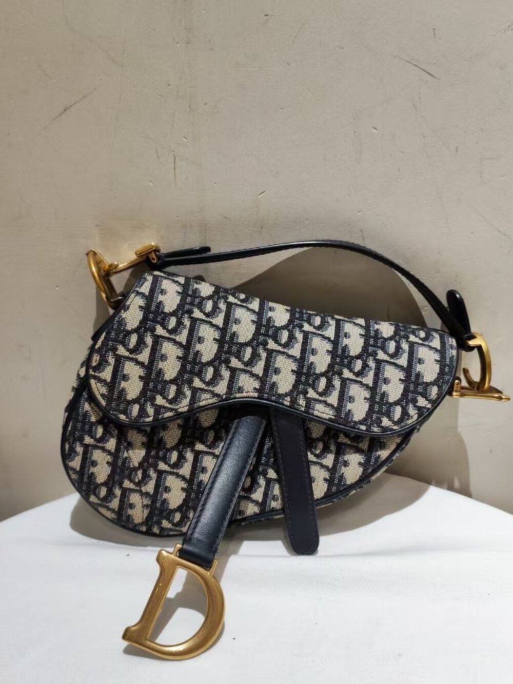 Dior Saddle Small Oblique Embroidered Canvas Shoulder Handbag